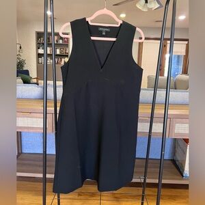 Banana Republic Black V-Neck Midi Dress